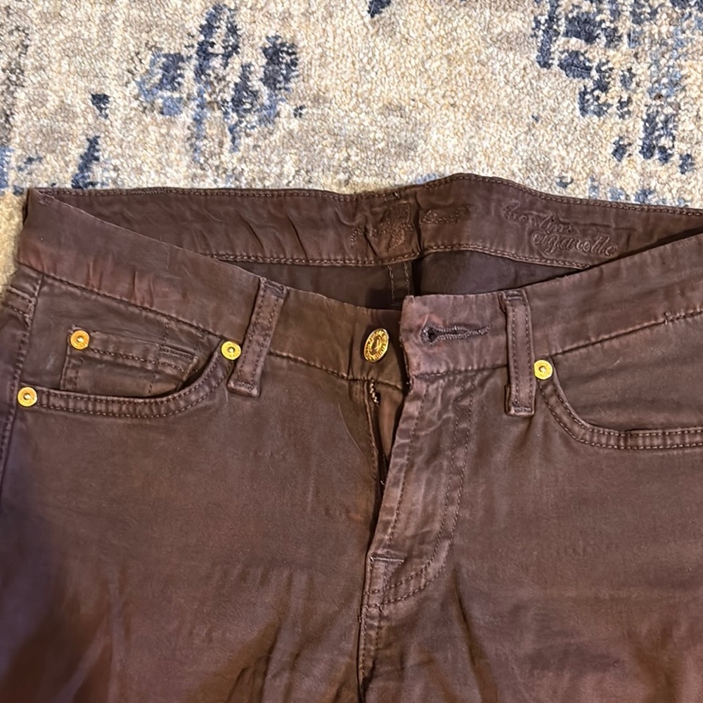 Brown Straight Leg Denim Jeans - Picture 7 of 8